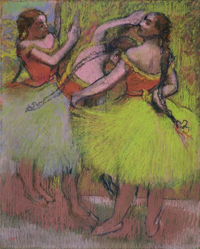 Dancers with Hair in Braids by Edgar Degas