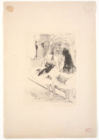 In the Wings by Edgar Degas