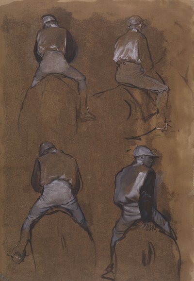 Four Studies of a Jockey by Edgar Degas