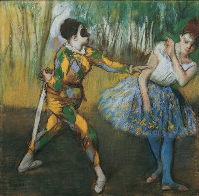 Harlequin and Columbine by Edgar Degas