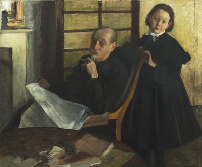 Henri Degas and His Niece Lucie Degas by Edgar Degas