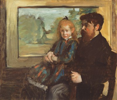 Henri Rouart and his Daughter Helene by Edgar Degas