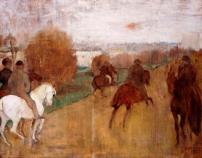 Horse Riders on a Road by Edgar Degas