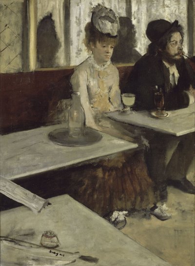 In a Café Absinthe, 1873 by Edgar Degas