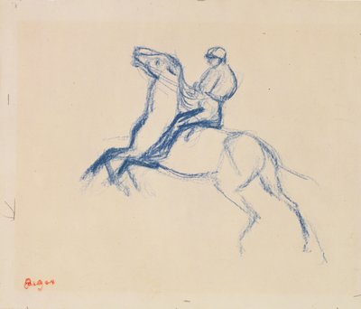 Jockey on Horseback by Edgar Degas