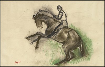 Jockey on a Rearing Horse by Edgar Degas