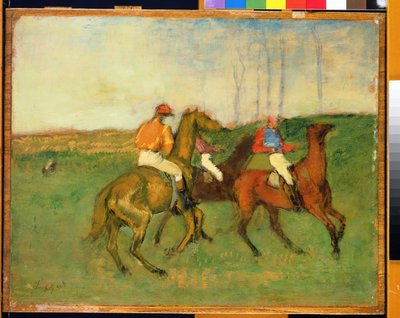 Jockeys and Race Horses by Edgar Degas