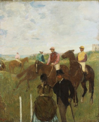 Jockeys at the Racecourse by Edgar Degas