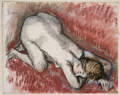 Kneeling Nude Woman by Edgar Degas