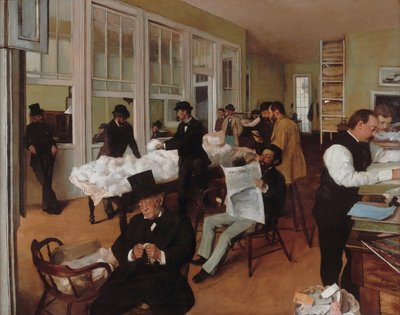 The Cotton Office in New Orleans by Edgar Degas
