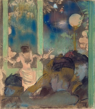 Mademoiselle Bécat at the Café des Ambassadeurs by Edgar Degas
