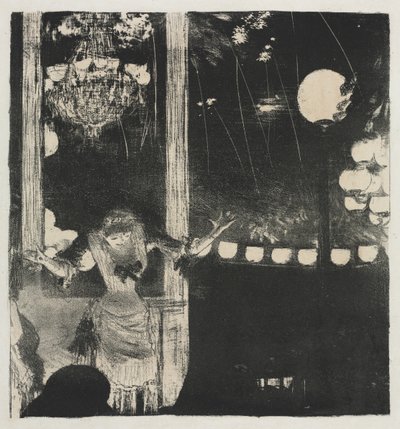 Mlle Bécat at the Café des Ambassadeurs by Edgar Degas