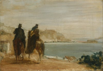 Promenade Beside the Sea by Edgar Degas