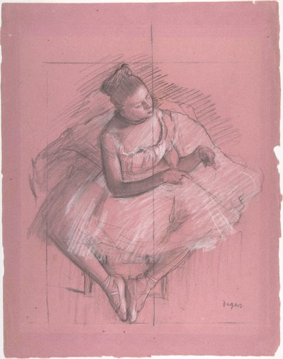 Seated Dancer by Edgar Degas