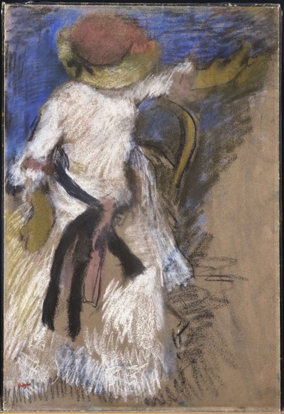 Seated Woman in a White Dress, c.1888-92 by Edgar Degas