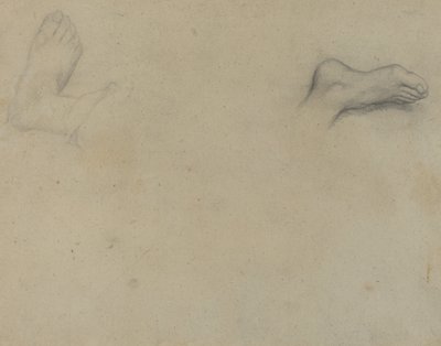 Studies of Feet (verso) by Edgar Degas