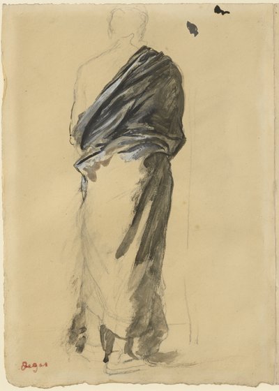 Study of Drapery by Edgar Degas