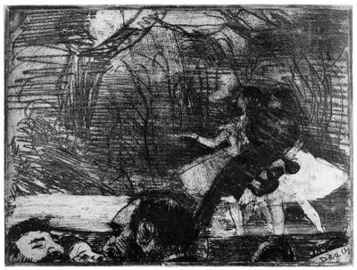 On the Stage by Edgar Degas
