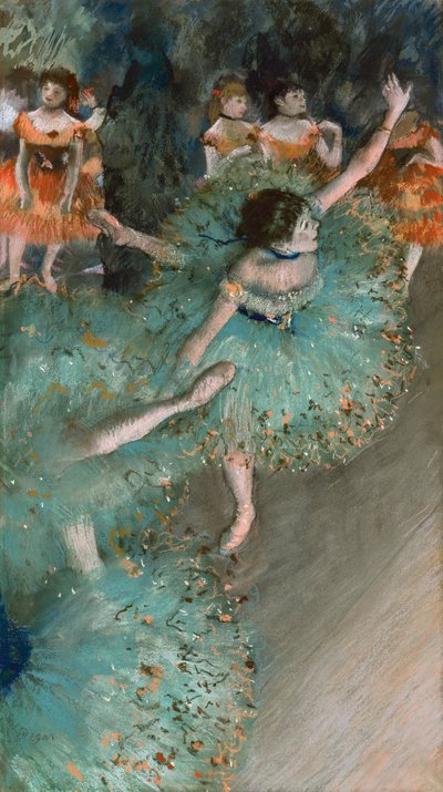 Swaying Dancer in Green by Edgar Degas