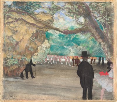 The Curtain, c. 1880 by Edgar Degas