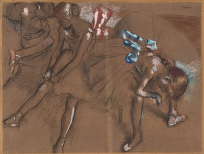 Three Dancers Resting by Edgar Degas