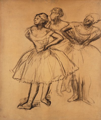 Three Dancers by Edgar Degas