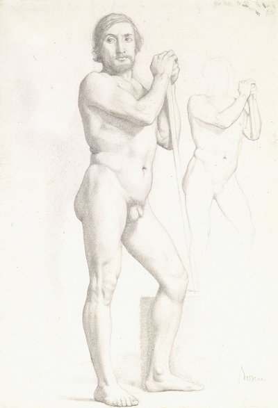 Two Academic Studies of a Man by Edgar Degas