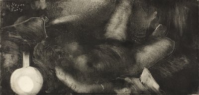 Woman Reclining on Her Bed by Edgar Degas