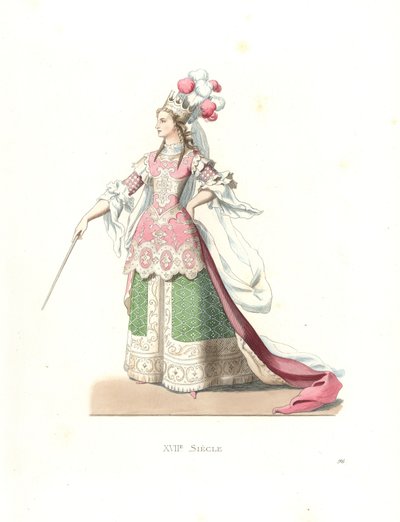 French Woman in Ballet Costume by Edmond Lechevallier Chevignard
