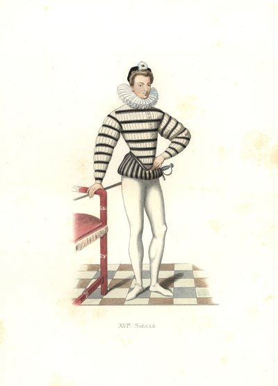 Portrait of Saint-Megrin, France by Edmond Lechevallier Chevignard