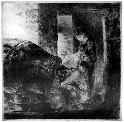 The Cider Barrel, 1929 by Edmund Blampied