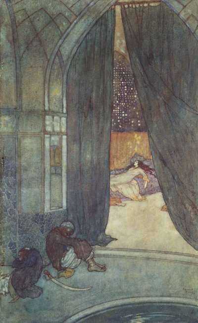 He Saw the Black Eunuchs Lying Asleep by Edmund Dulac