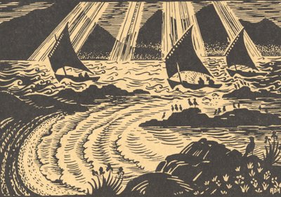 Three Sailing Ships by Edmund Hunter