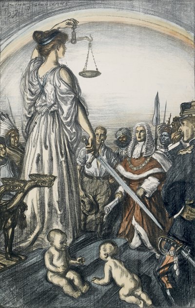 The Reign of Justice, 1917 by Edmund Joseph Sullivan