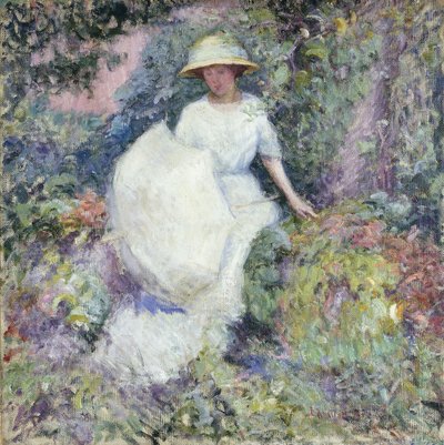 Girl with Parasol by Edmund William Greacen