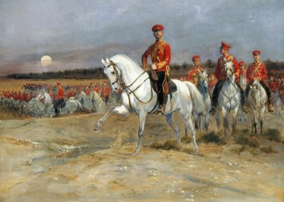 Tsarevich Nicholas Reviewing the Troops by Jean Baptiste Edouard Detaille