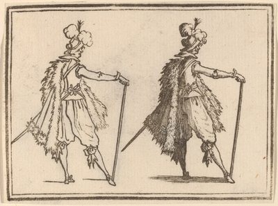 Gentleman with Cane by Edouard Eckman after Jacques Callot