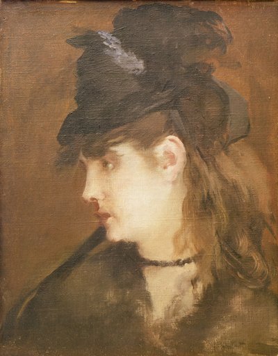 Berthe Morisot in a Black Hat by Édouard Manet