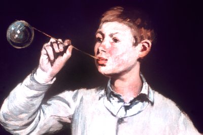 Boy Blowing Bubbles (detail) by Édouard Manet