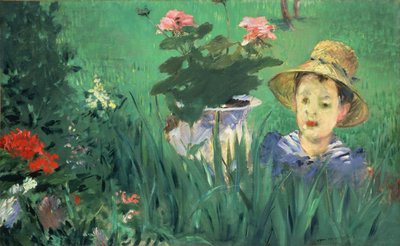 Boy in Flowers Jacques Hoschedé by Édouard Manet