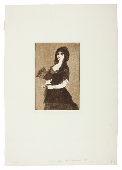 Exotic Flower (Woman in a Mantilla) by Édouard Manet
