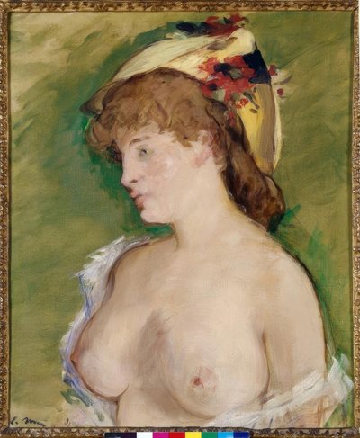 The Blonde with Bare Breasts by Édouard Manet