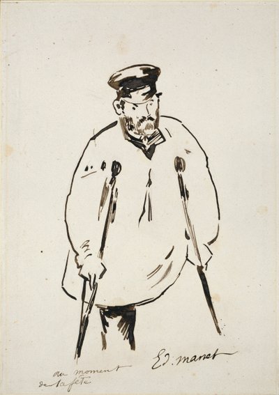 Man on Crutches by Édouard Manet