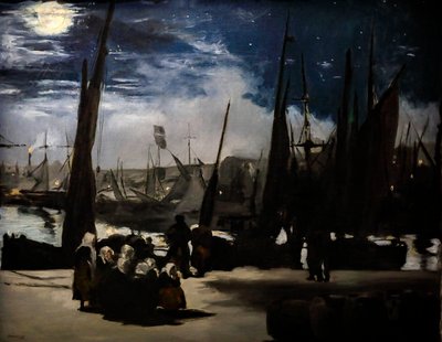 Moonlight on the Port of Boulogne by Édouard Manet
