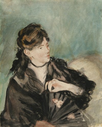 Portrait of Berthe Morisot by Édouard Manet
