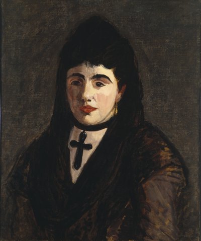 Spanish Woman Wearing a Black Cross by Édouard Manet