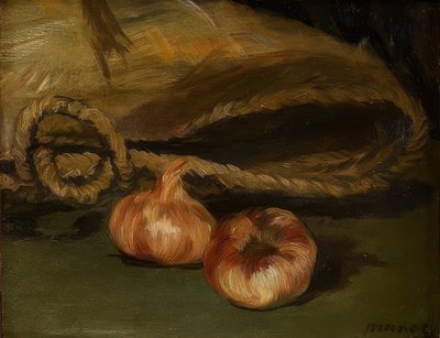 Still Life with Bag and Garlic by Édouard Manet