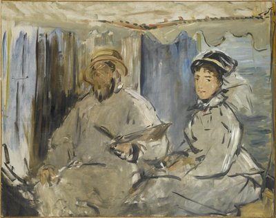 The Painter Monet in His Atelier, 1874 by Édouard Manet