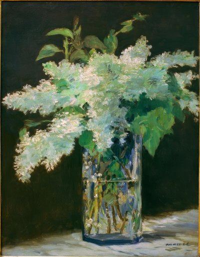 Vase of Flowers, White Lilacs by Édouard Manet