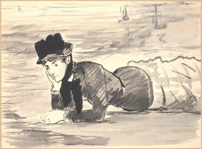 Woman Lying on the Beach. Annabel Lee by Édouard Manet